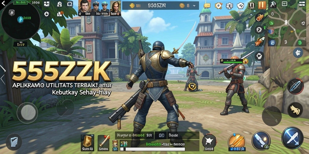 Tampilan antarmuka pengguna 555ZK yang sederhana dan efektif.