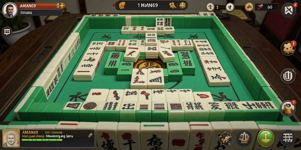 Screenshot dari gameplay menarik Mahjong di AMAN69.