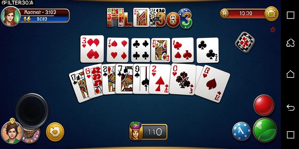Tampilan menarik dari gameplay domino dalam FILTER303.