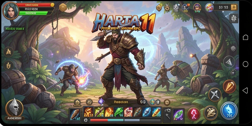 Gameplay seru di HARTA11 dengan berbagai pertempuran menarik.