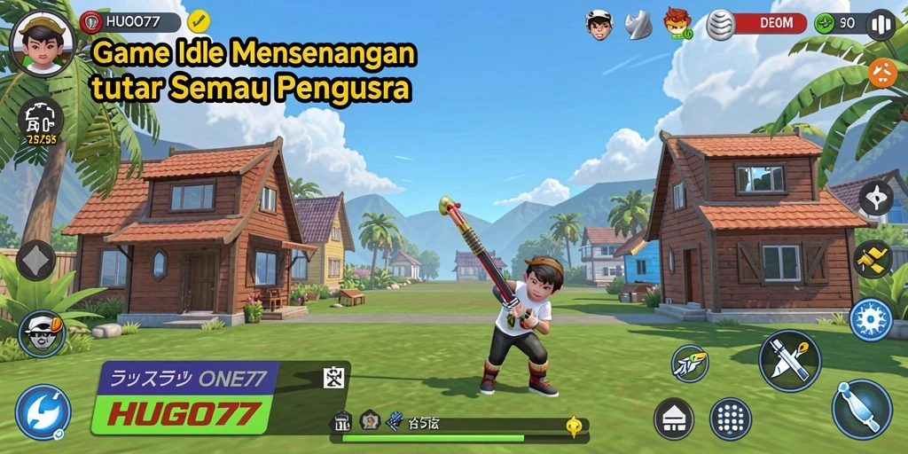 Tampilan gameplay HUGO77 dengan interaksi Idle yang mengasyikkan.