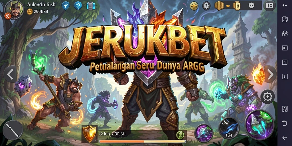 Tampilan gameplay ARPG JERUKBET yang menakjubkan dan penuh aksi.