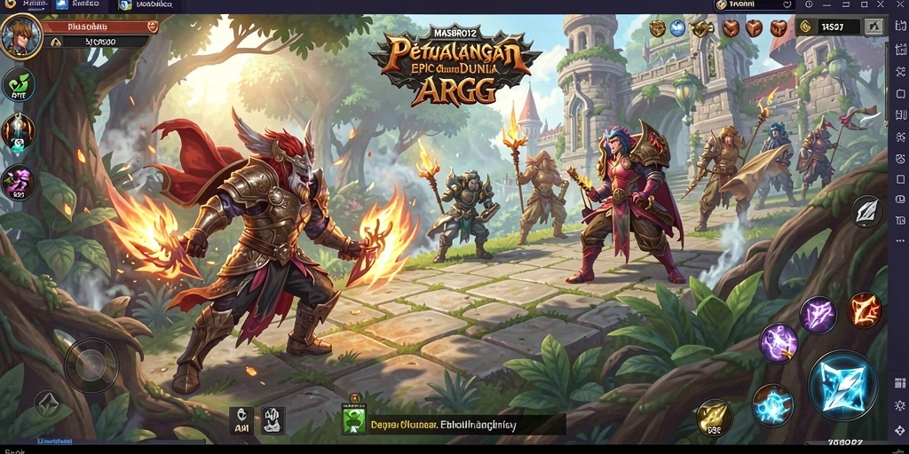 Screenshot utama MASBRO12 menampilkan aksi petualangan seru dalam ARPG.