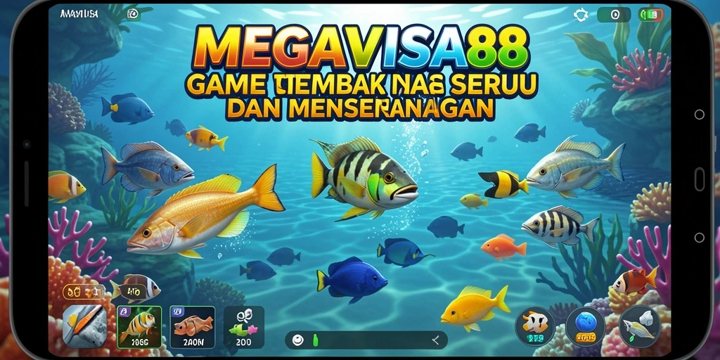 Gameplay seru MEGAVISA88 dengan ikan berwarna-warni.