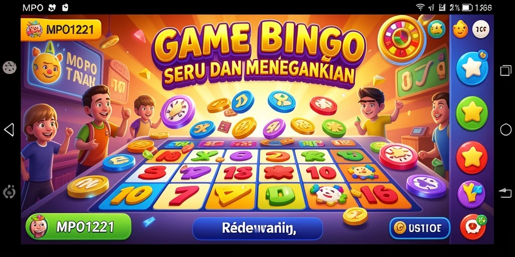Tampilan gameplay utama MPO1221 dengan suasana Bingo yang seru.