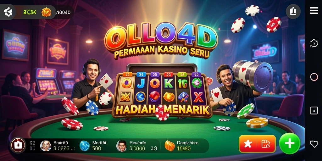 Screenshot utama OLLO4D menampilkan suasana permainan Kasino yang menarik.