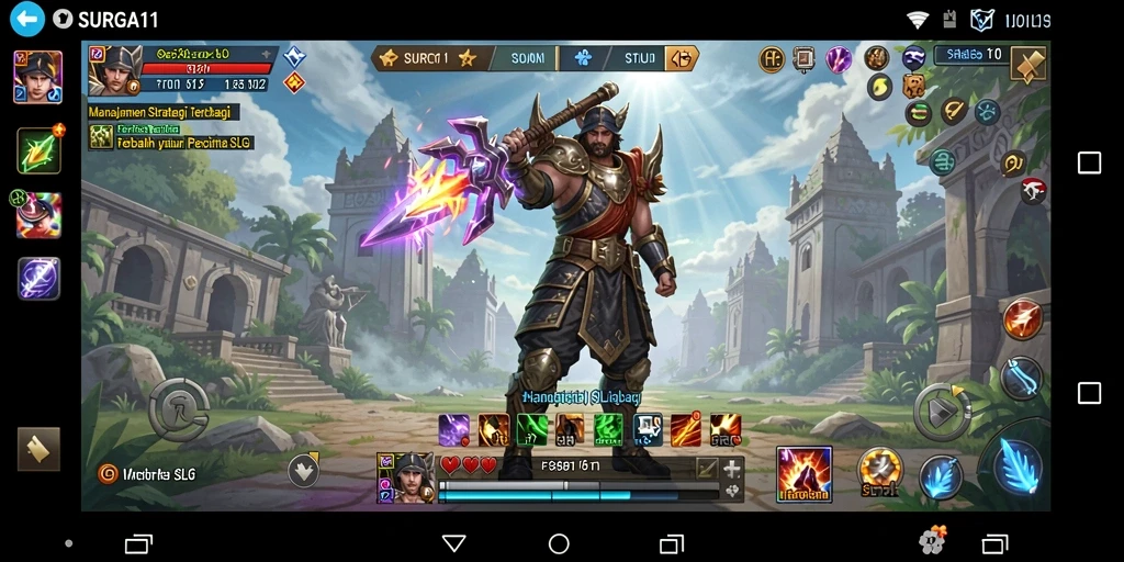 Screenshot menunjukkan pertempuran strategis di SURGA11 yang mengasyikkan.