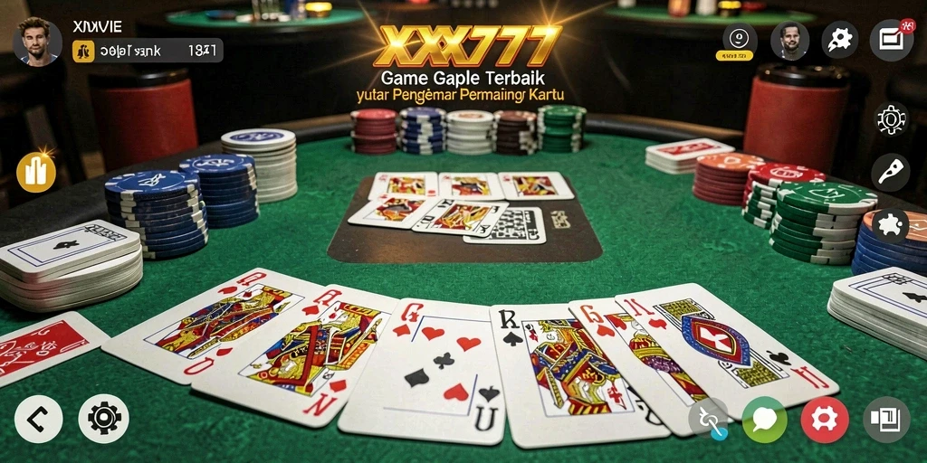 Tampilan gameplay Gaple yang seru dan penuh strategi.
