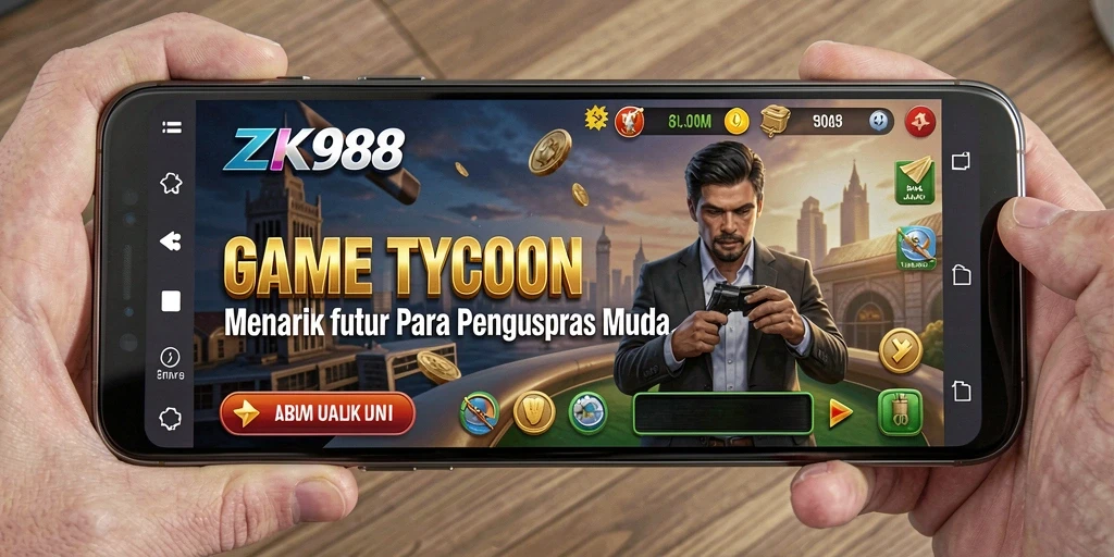 Tampilan gameplay ZK988 dengan elemen Tycoon yang menarik.